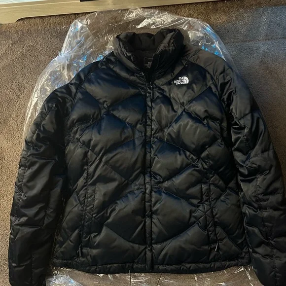 $350 The North Face Aconcagua 550 Down Puffer Jacket Black Insulated Womens XL - Picture 2 of 8